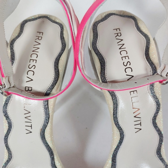 Francesca Bellavita hot pink & glitter leather stiletto sandals, EU40.5, NWT - Picture 14 of 17